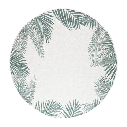 Rond Buitenkleed Leaf - Groen - dubbelzijdig - EVA Interior - Vloerkledenloods