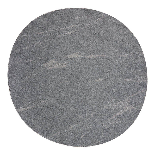 Rond Buitenkleed Marble - Grijs/wit - dubbelzijdig - EVA Interior - Vloerkledenloods