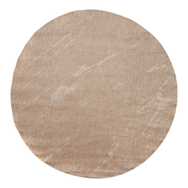 Rond Buitenkleed Marble - Naturel/wit - dubbelzijdig - EVA Interior - Vloerkledenloods