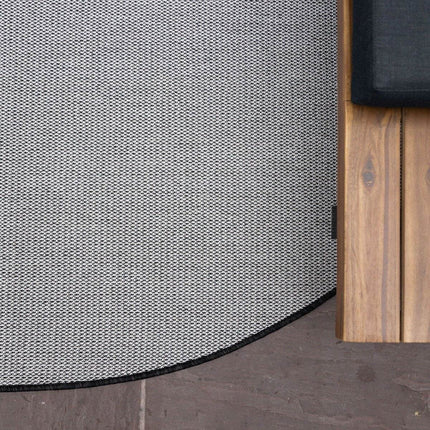 Rond Buitenkleed Mono - Zwart/Wit - Dubbelzijdig - EVA Interior - Vloerkledenloods