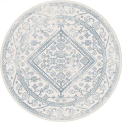 Rond buitenkleed Nova blauw - Interieur05 - Vloerkledenloods