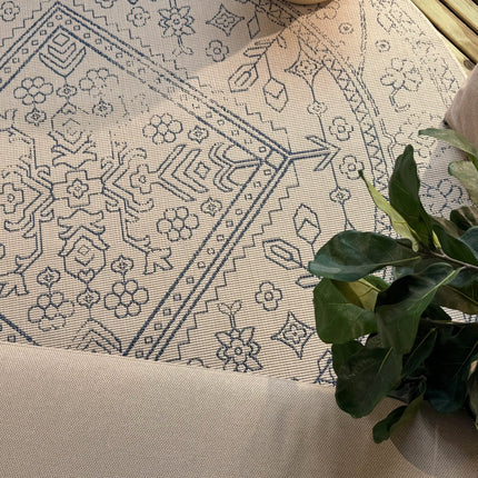 Rond buitenkleed Nova blauw - Interieur05 - Vloerkledenloods