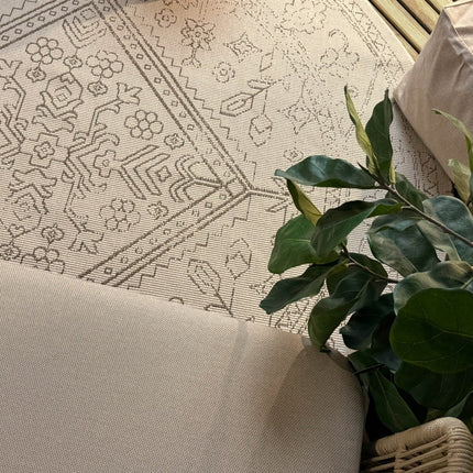 Rond buitenkleed Nova linnen - Interieur05 - Vloerkledenloods