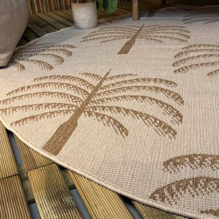 Rond buitenkleed Oase jute - Interieur05 - Vloerkledenloods