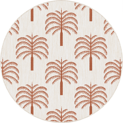 Rond buitenkleed Oase roest - Interieur05 - Vloerkledenloods