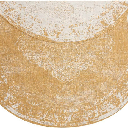 Rond Buitenkleed sage - Geel/Okergeel - dubbelzijdig - EVA Interior - Vloerkledenloods