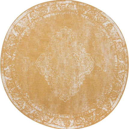 Rond Buitenkleed sage - Geel/Okergeel - dubbelzijdig - EVA Interior - Vloerkledenloods