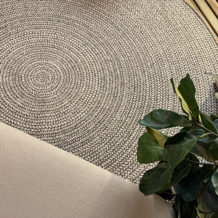 Rond buitenkleed Solid grijs - Interieur05 - Vloerkledenloods