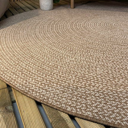 Rond buitenkleed Solid jute - Interieur05 - Vloerkledenloods
