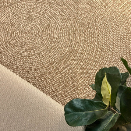 Rond buitenkleed Solid jute - Interieur05 - Vloerkledenloods