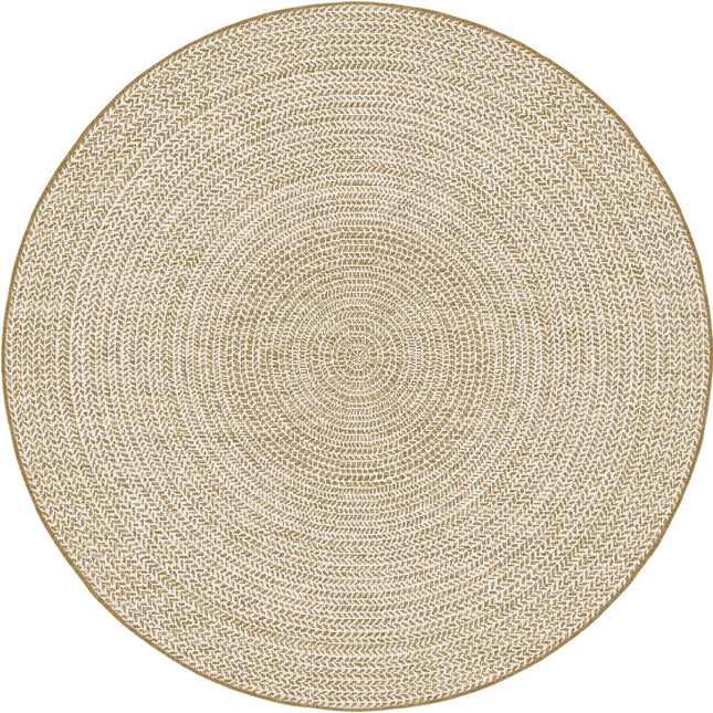 Rond buitenkleed Solid jute - Interieur05 - Vloerkledenloods