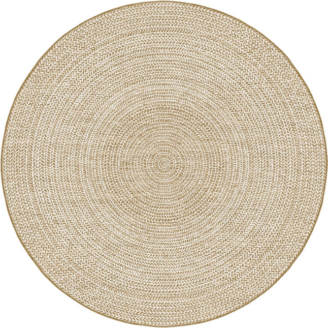 Rond buitenkleed Solid jute - Interieur05 - Vloerkledenloods