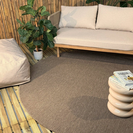 Rond buitenkleed Tone linnen - Interieur05 - Vloerkledenloods
