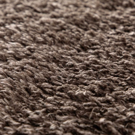 Rond hoogpolig vloerkleed Fender taupe - Vloerkledenloods