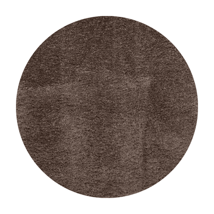 Rond hoogpolig vloerkleed Fender taupe - Vloerkledenloods