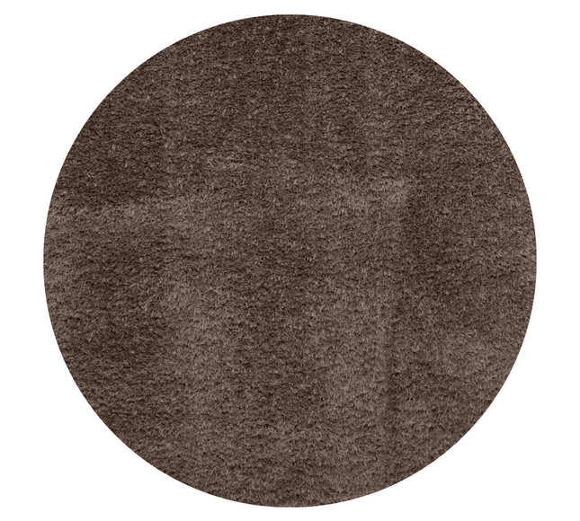 Rond hoogpolig vloerkleed Fender taupe - Vloerkledenloods