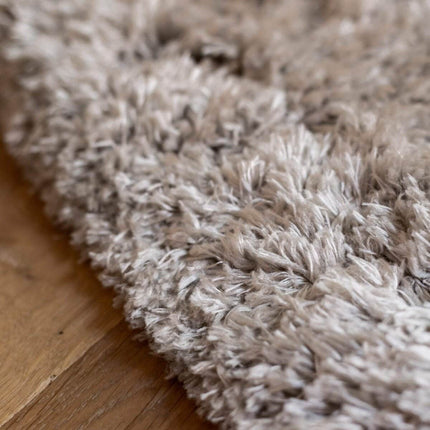 Rond Hoogpolig vloerkleed Fender wit/creme - Vloerkledenloods