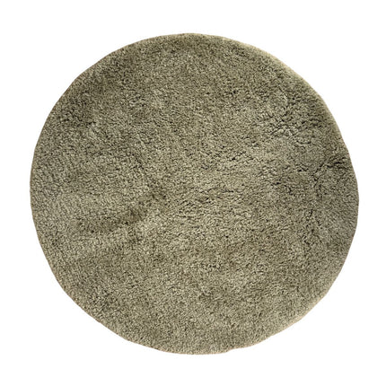 Rond hoogpolig vloerkleed Pilo groen polyester Interieur05 - Vloerkledenloods