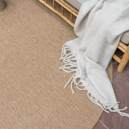 Rond Jute buitenkleed Naturel Uni - Vloerkledenloods
