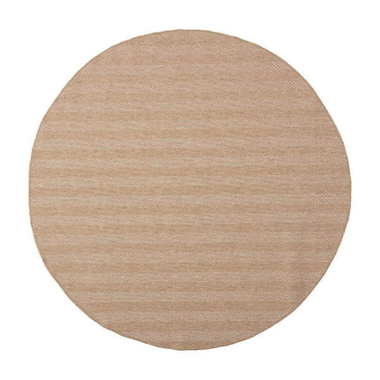 Rond Jute buitenkleed Naturel ZigZag - Vloerkledenloods