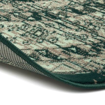 Rond Vintage Vloerkleed Aila Groen - Vloerkledenloods