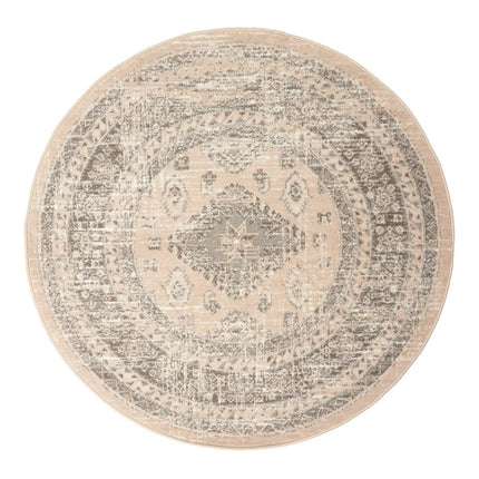 Rond vintage Vloerkleed Aila Zand/Beige - Vloerkledenloods
