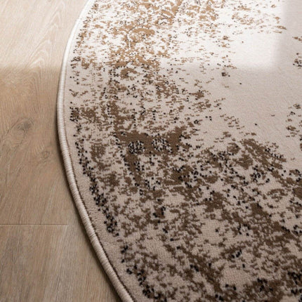 Rond Vintage Vloerkleed Keshan Bruin/Beige - Vloerkledenloods