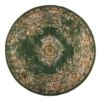 Rond Vintage Vloerkleed Keshan Groen - Vloerkledenloods