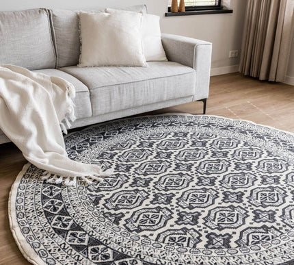 Rond vintage vloerkleed Marad Grijs/Antraciet Interieur05 - Vloerkledenloods