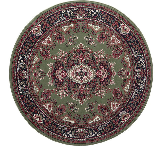 Rond Vintage vloerkleed Nain Perzisch Groen - Vloerkledenloods