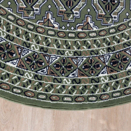 Rond Vintage Vloerkleed Rond Marad Groen Interieur05 - Vloerkledenloods