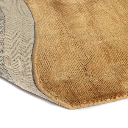 Rond Vloerkleed Felva Viscose Silk Goud - Vloerkledenloods