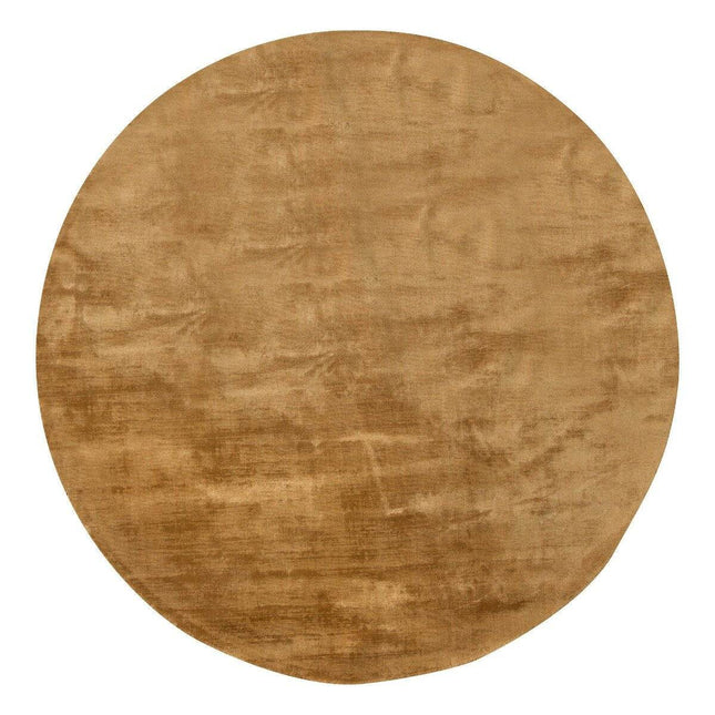 Rond Vloerkleed Felva Viscose Silk Goud - Vloerkledenloods