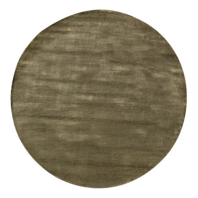 Rond Vloerkleed Felva Viscose Silk Groen - Vloerkledenloods