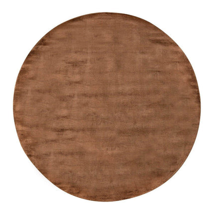 Rond Vloerkleed Felva Viscose Silk Roest - Vloerkledenloods