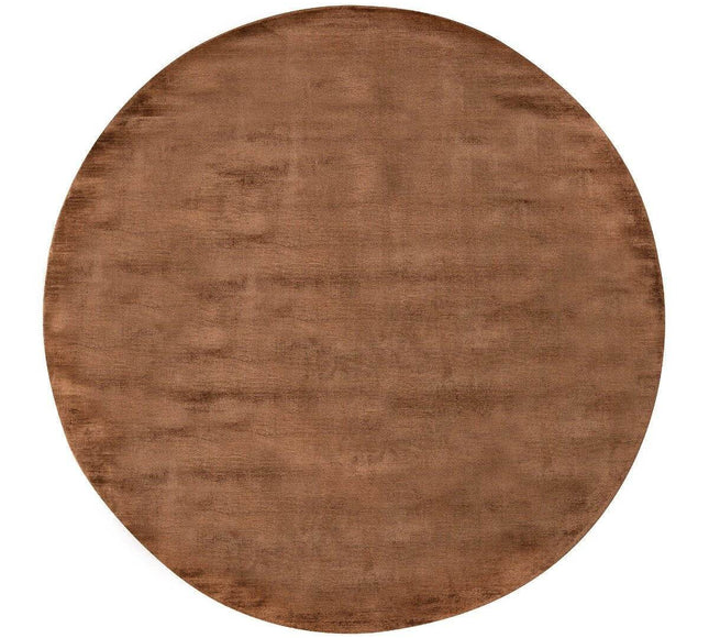 Rond Vloerkleed Felva Viscose Silk Roest - Vloerkledenloods