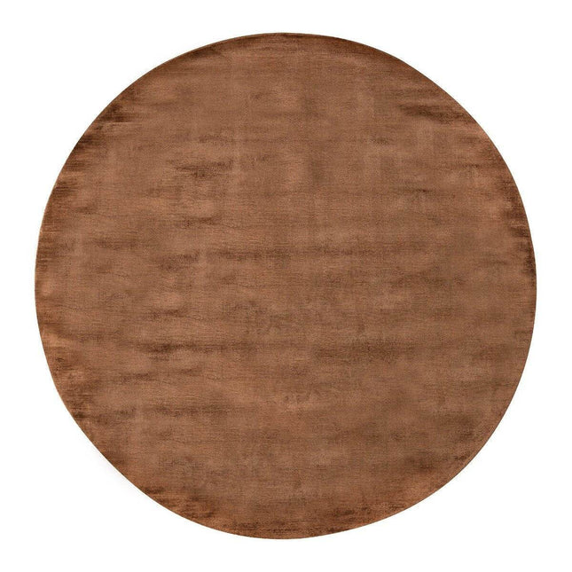 Rond Vloerkleed Felva Viscose Silk Roest - Vloerkledenloods