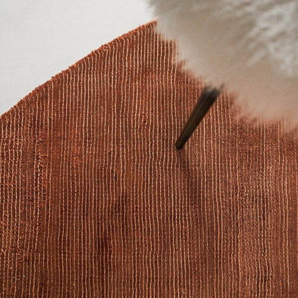 Rond Vloerkleed Felva Viscose Silk Roest - Vloerkledenloods
