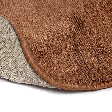 Rond Vloerkleed Felva Viscose Silk Roest - Vloerkledenloods