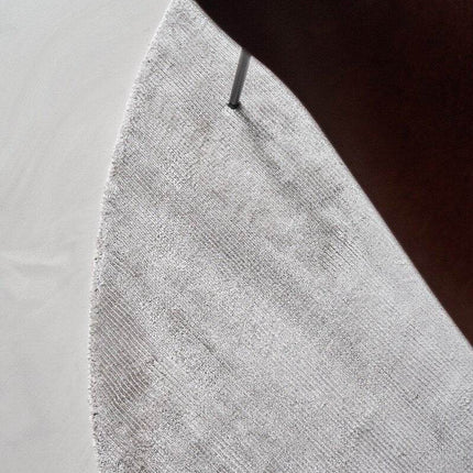 Rond Vloerkleed Felva Viscose Silk Silver - Vloerkledenloods