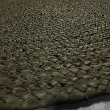 Rond vloerkleed Jute Groen - Vloerkledenloods
