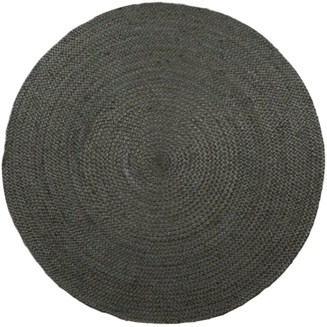 Rond vloerkleed Jute Groen - Vloerkledenloods