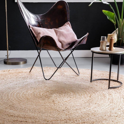 Rond vloerkleed Jute Naturel - Vloerkledenloods