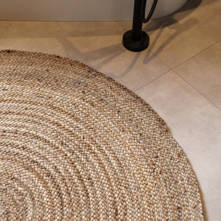 Rond vloerkleed Jute Naturel - Vloerkledenloods