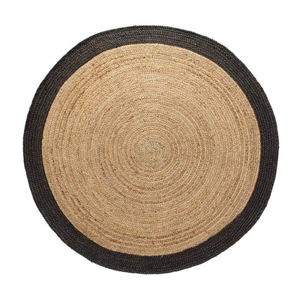 Rond vloerkleed Jute Naturel/Antraciet - Vloerkledenloods