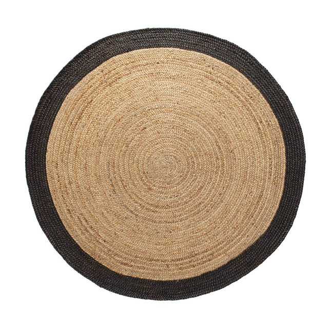 Rond vloerkleed Jute Naturel/Antraciet - Vloerkledenloods