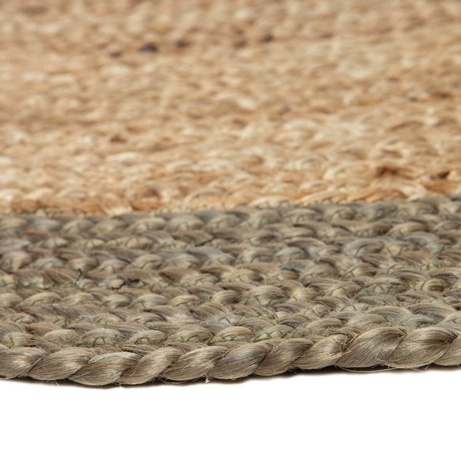 Rond vloerkleed Jute Naturel/Groen - Vloerkledenloods