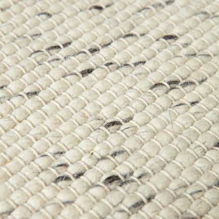 Rond vloerkleed wollen Antraciet/Wit - Cobble Stone - Vloerkledenloods