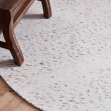 Rond vloerkleed wollen Antraciet/Wit - Cobble Stone - Vloerkledenloods