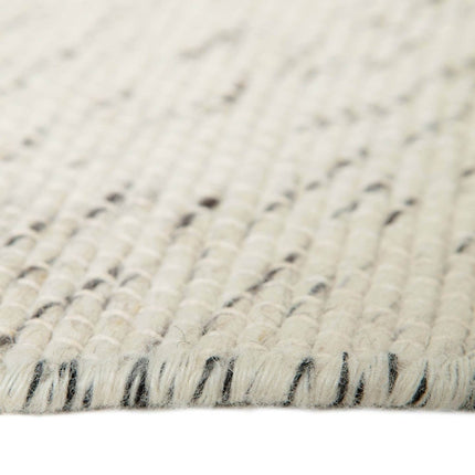 Rond vloerkleed wollen Antraciet/Wit - Cobble Stone - Vloerkledenloods
